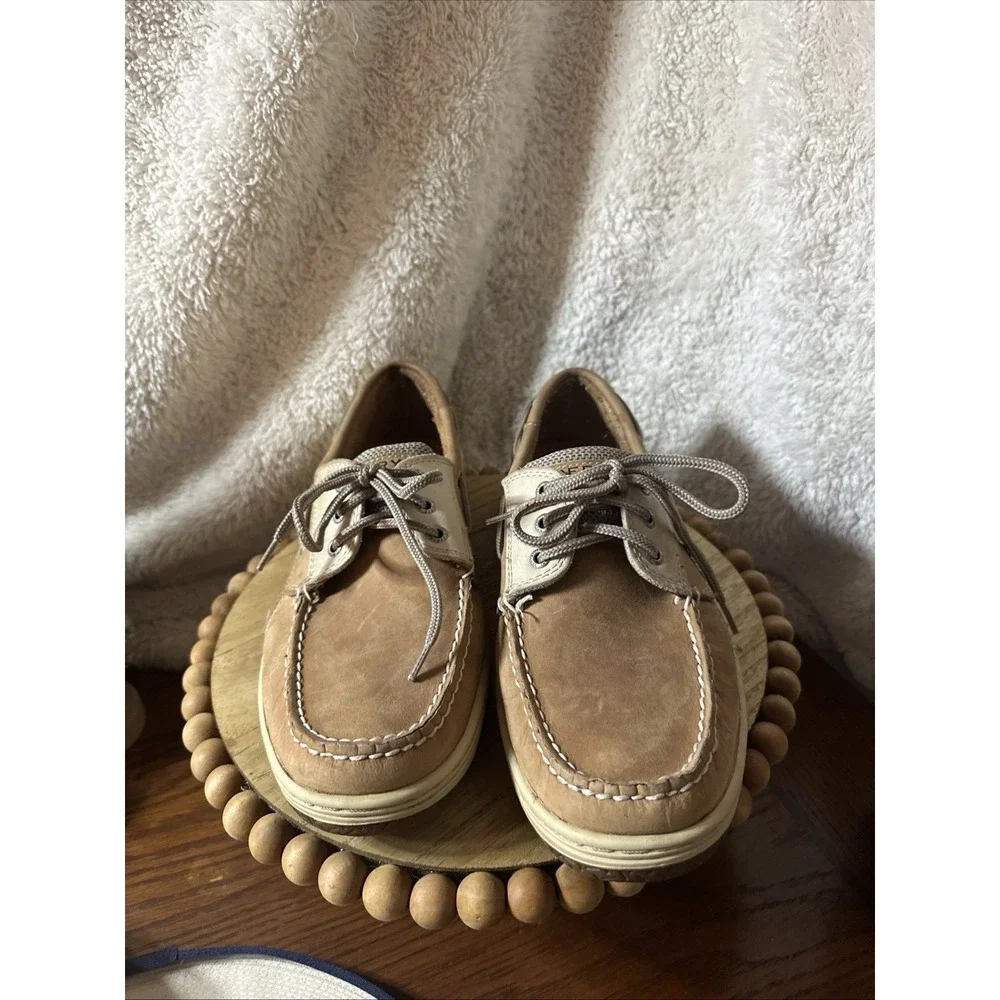 Boat Shoes, Sperry Top Sider Flats Lace Up Brown Leather Men's 11 M